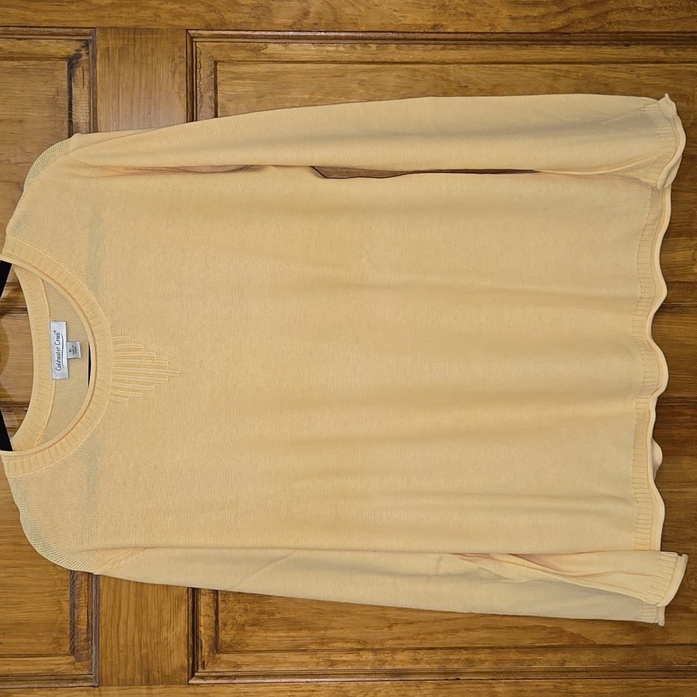 Coldwater Creek Cream Crew Neck Sweater